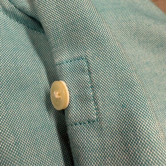 John Varvatos USA Mens Long Sleeve Shirt Button Down Blue Cotton Medium - Picture 5 of 8